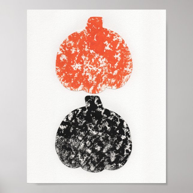 Póster Orange and Black Pumpkins  (Frente)