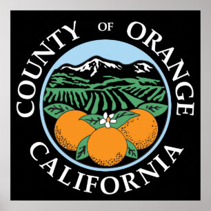 Póster Orange county seal