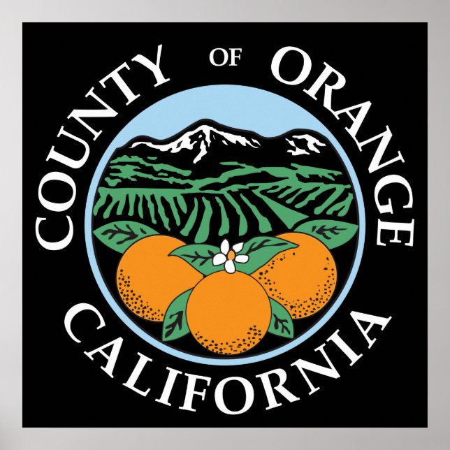 Póster Orange county seal (Frente)