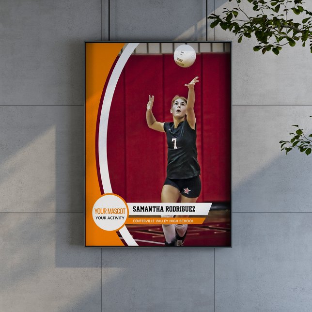 Póster Orange Curved Frame School Photo Poster (Subido por el creador)