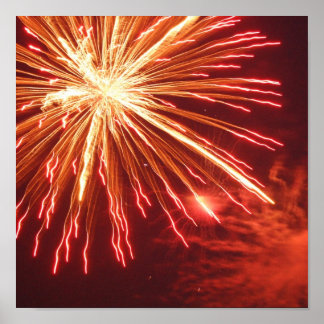 Póster Orange Firework poster