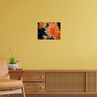 Póster orange floral