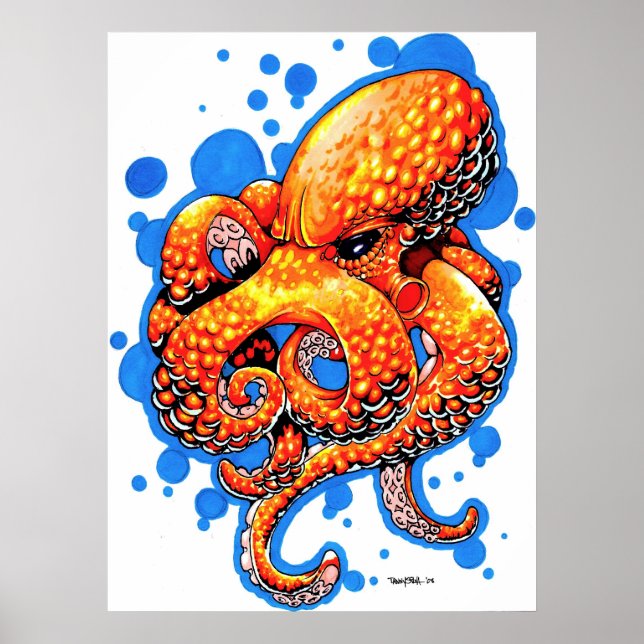 Póster orange octopus (Frente)