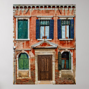 PÓSTER ORANGE PAINTED BUILDING FACADE
