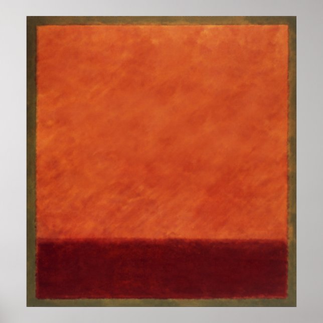 Póster orange, red on green (Frente)