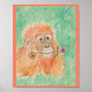 Póster orangután