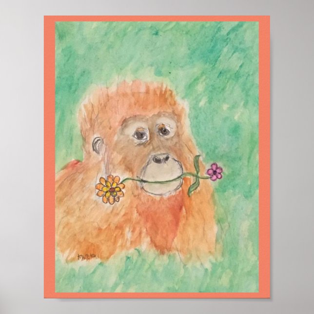 Póster orangután (Frente)