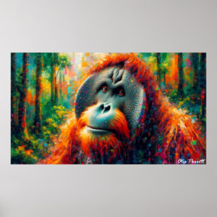 Póster Orangután de Bornean 3