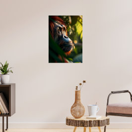 Póster Orangután en la jungla