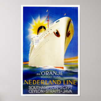 Póster Oranje ~ Línea Nederland
