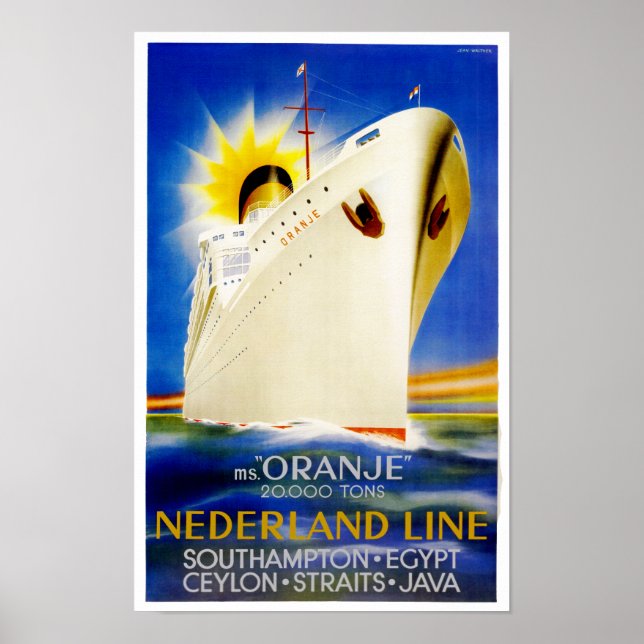 Póster Oranje ~ Línea Nederland (Frente)