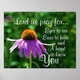 Póster Orar a Dios para que vea y escuche los ojos