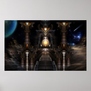 Póster Orb De Acrellis Fractal Art Wall Poster