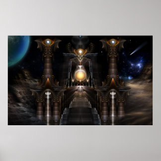 Póster Orb De Acrellis Fractal Art Wall Poster