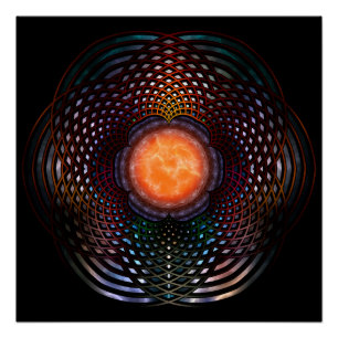 Póster Orb Moon Rings