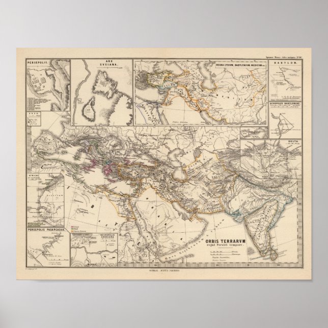 Póster Orbis terrarum regni Persici tempore (Frente)