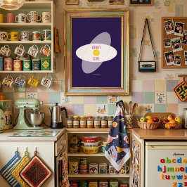 Póster Orbit Girl — 90s Maximalist Poster | Retro Bedrm