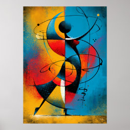 Póster Orbital Rhythm – Modern Abstract Geometric 