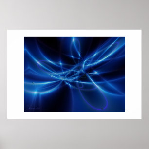 Póster Órbitas azules