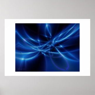 Póster Órbitas azules