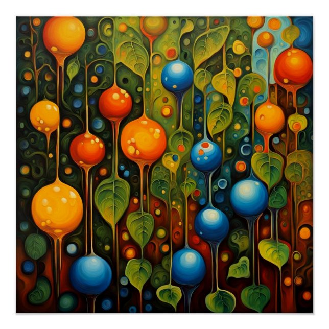 Póster Orbs en follaje 5 (Anverso)