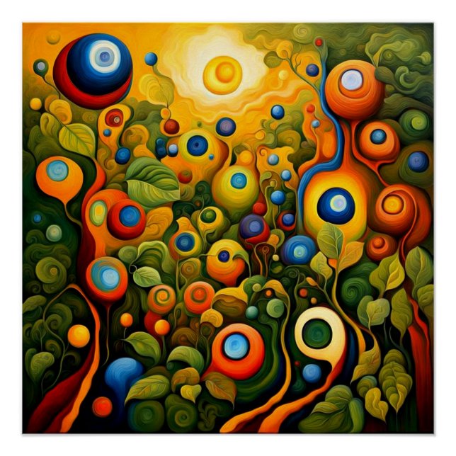 Póster Orbs en follaje 8 (Anverso)