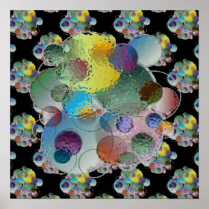 Póster Orbs Planets Resumen de formas