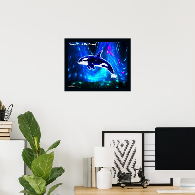Póster Orca Cósmica (Oficina en casa)