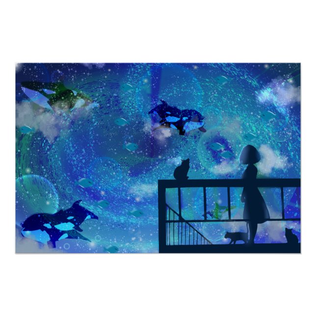 Póster Orca Whales (Anverso)