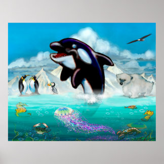 Póster Orca y Poster Ártico