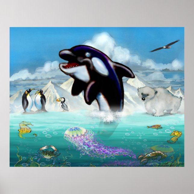 Póster Orca y Poster Ártico (Frente)