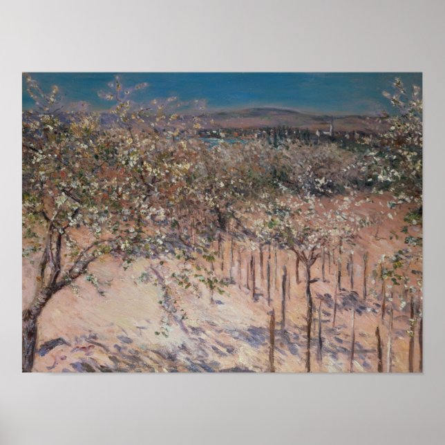 Póster Orchard con manzanos floridos, Colombos (Frente)