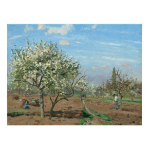 Póster Orchard en Bloom, Louveciennes Camille Pissarro