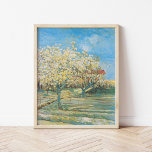 Póster Orchard en flor | Vincent Van Gogh<br><div class="desc">Orchard en Blossom (1888) del artista post-impresionista holandés Vincent Van Gogh. El arte original es un óleo sobre lienzo que representa un paisaje de árboles floridos. Utilice las herramientas de diseño para agregar texto personalizado o personalizar la imagen.</div>