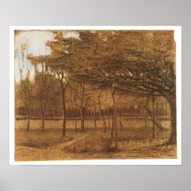 Póster Orchard, Vincent van Gogh, 1881 (Frente)