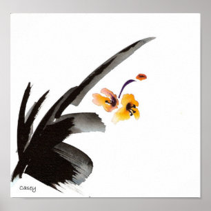 Póster Orchid Yellow