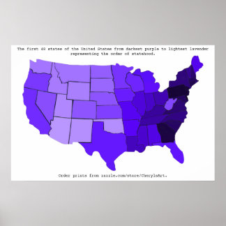 Póster Orden de Estado de los Estados Unidos, tonos morad