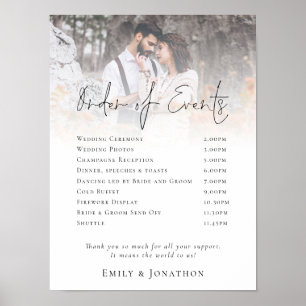 Póster Orden de Eventos de Recepción con Superposición de