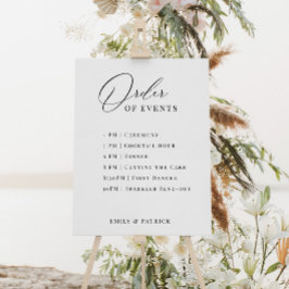 Póster Orden de los eventos Programa Boda Elegante Modern