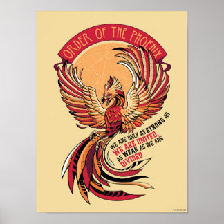 Póster Orden del Emblema Fénix Crosshatched