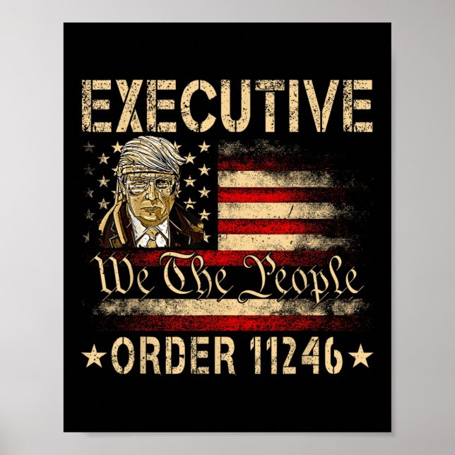 Póster Orden ejecutiva retro 11246 47º presidente Donald (Frente)