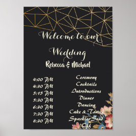 Póster Orden Geométrico Dorado de Eventos P