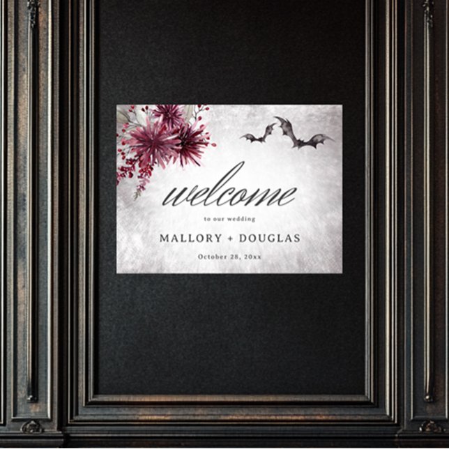 Póster Orden gótica de Halloween en negro y borgoña (Subido por el creador)