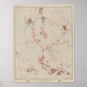 Póster OreBodies y topografía de MineHill, nuevo Almaden
