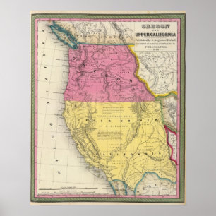 Póster Oregon and Upper California