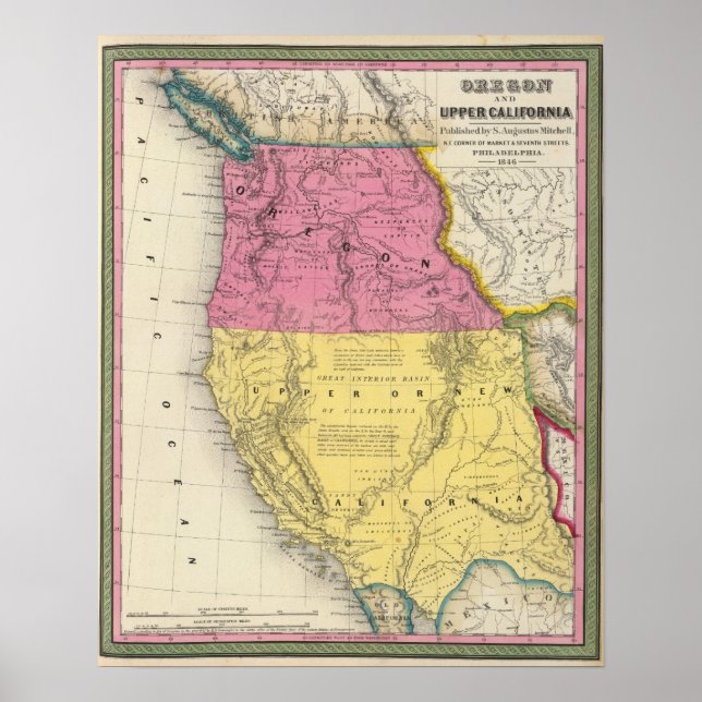 Póster Oregon and Upper California (Frente)