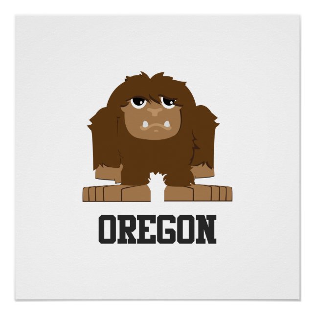 Póster Oregon Bigfoot (Anverso)