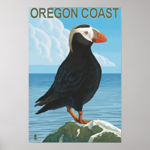 Póster Oregon Coast Tufted Puffin