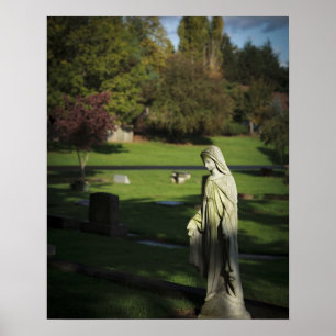 Póster Oregón, Lake Oswego, cementerio pionero de Oswego