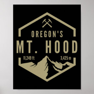 Póster Oregón Montaña Mt. Hood